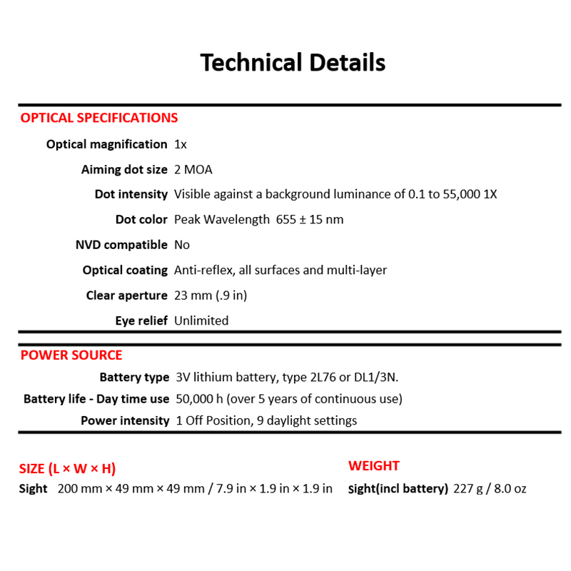 Technical Specifications for the 9000L